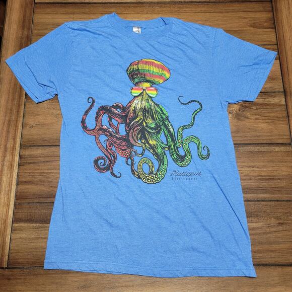 Duck Co Unisex Blue Tee "Rastapus Gulf Shores" - Size Small - Picture 1 of 5